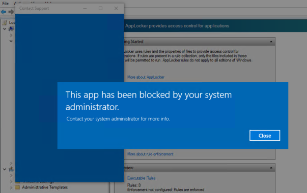 This app has been blocked by your system administrator windows 10